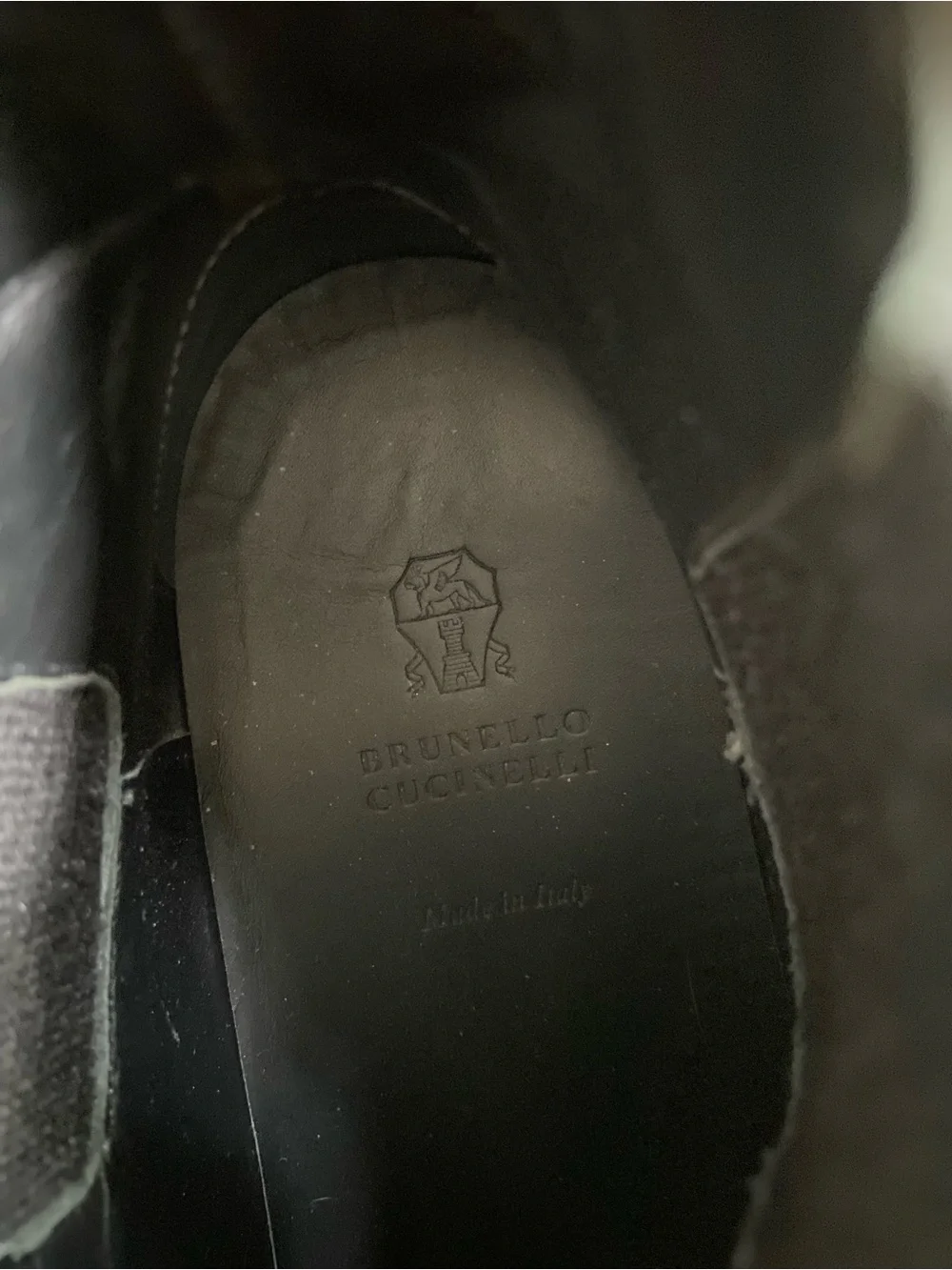 Brunello Cucinelli Metallic Gold Leather Chelsea Boot - Picture 12 of 14